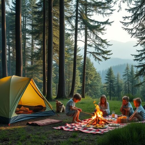 Camping mit der Familie