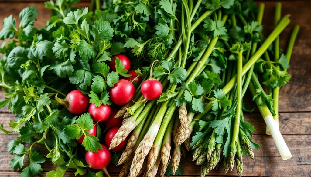 Frische Kräuter und Gemüse Frische Kräuter und Gemüse