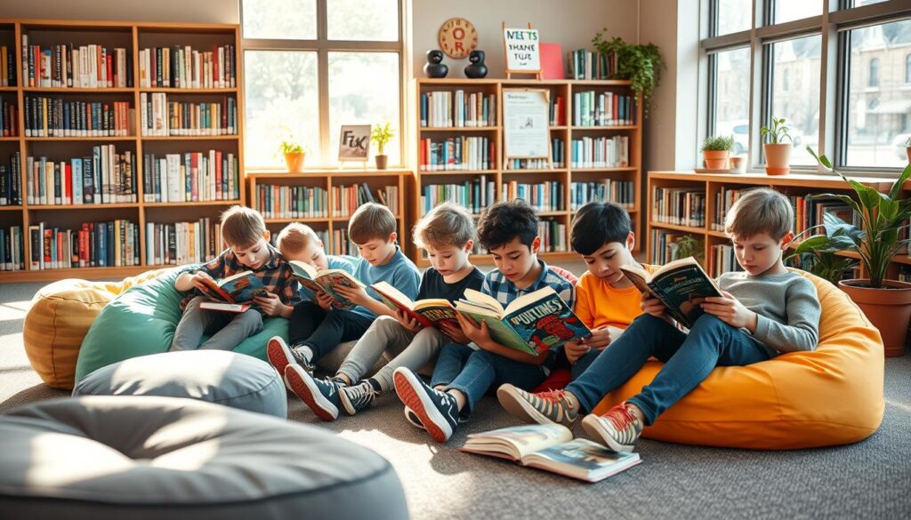 Jungen beim Lesen Jungen beim Lesen