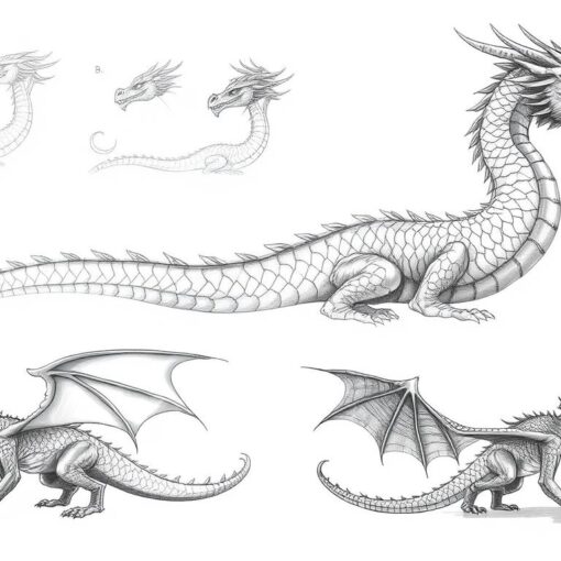 Drachen malen leicht