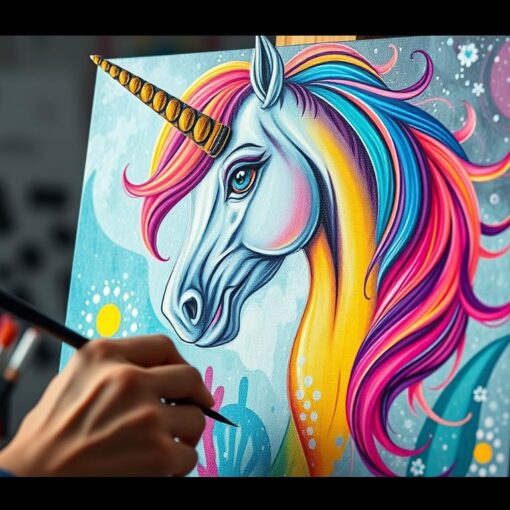 Einhorn malen einfach