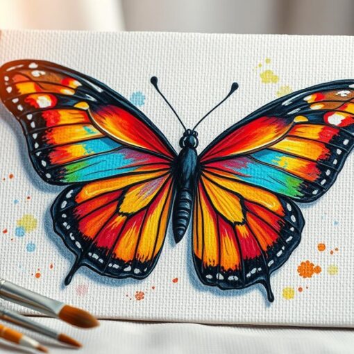 Schmetterling malen einfach