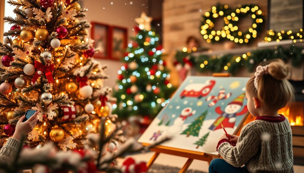 Weihnachtsmalerei für Kinder