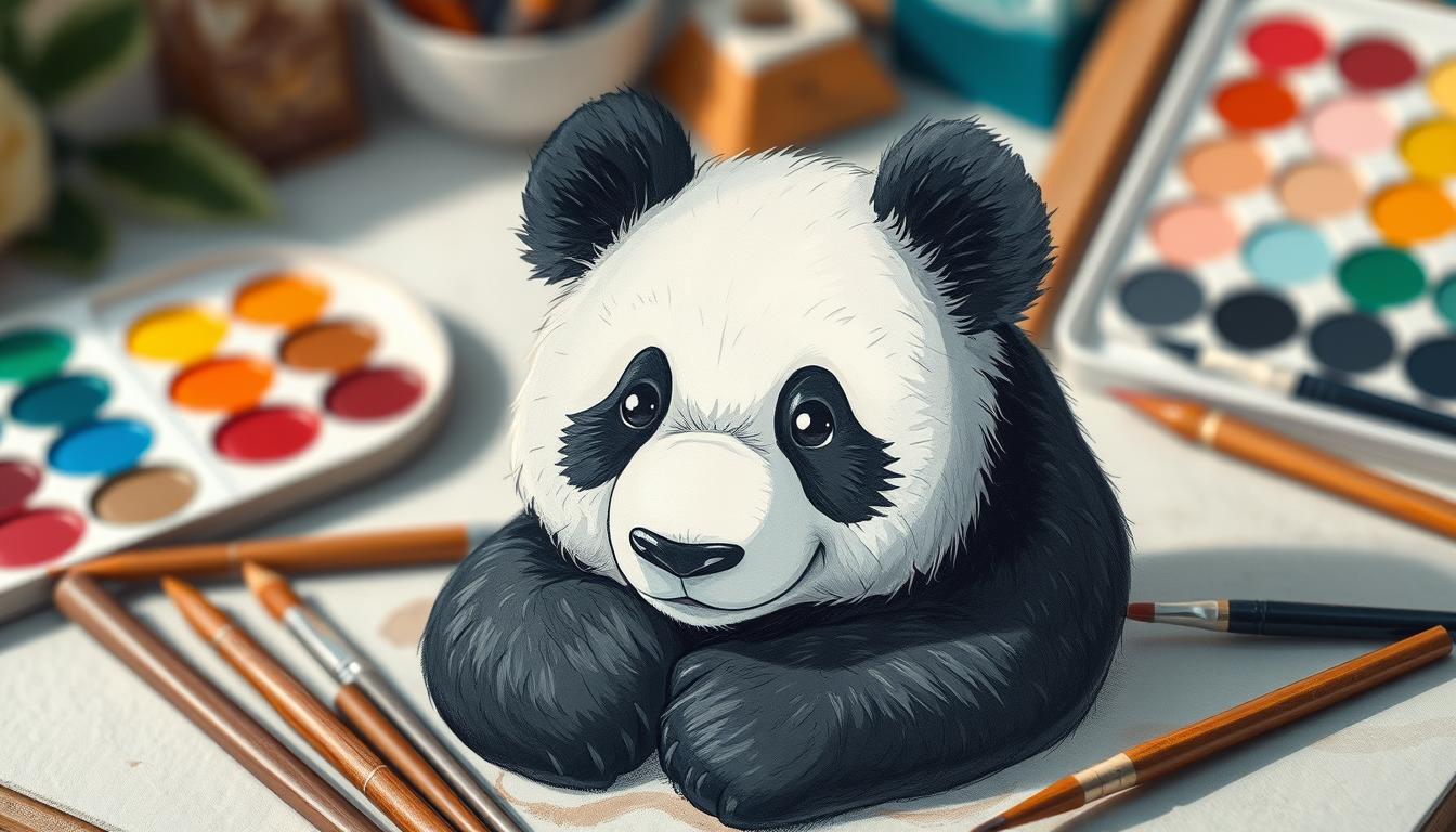 Panda Malen Leicht