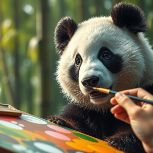 Panda malen leicht