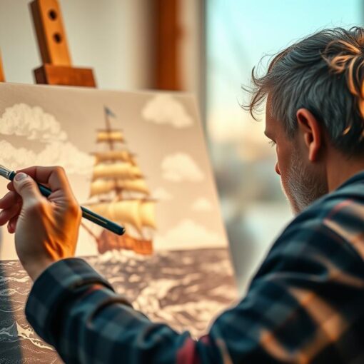 Schipper malen nach Zahlen