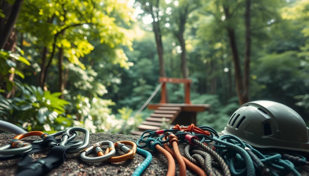 Kletterwald Vorbereitung und Ausrüstung Kletterwald Vorbereitung und Ausrüstung