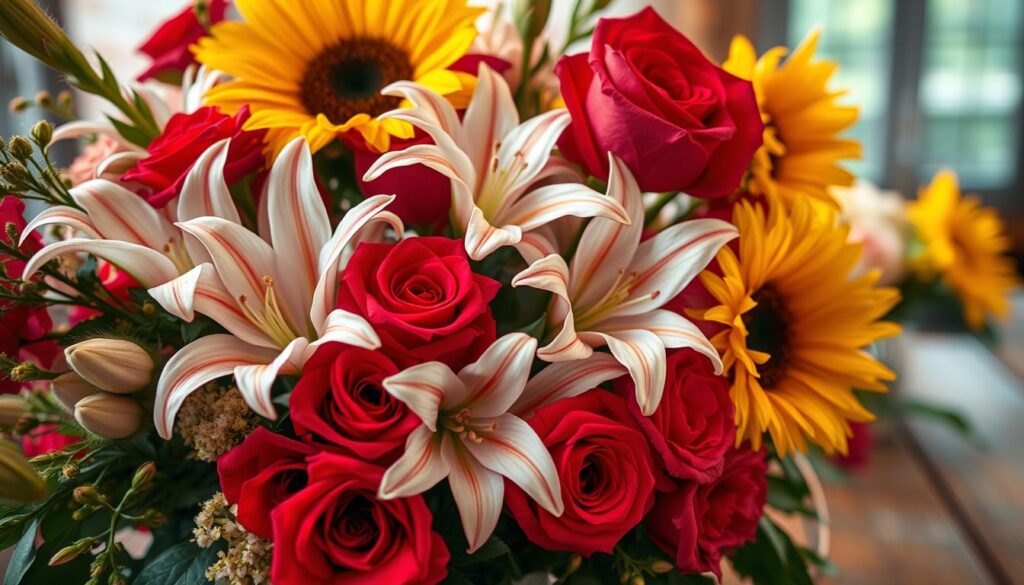 Perspektivische Darstellung von Blumen