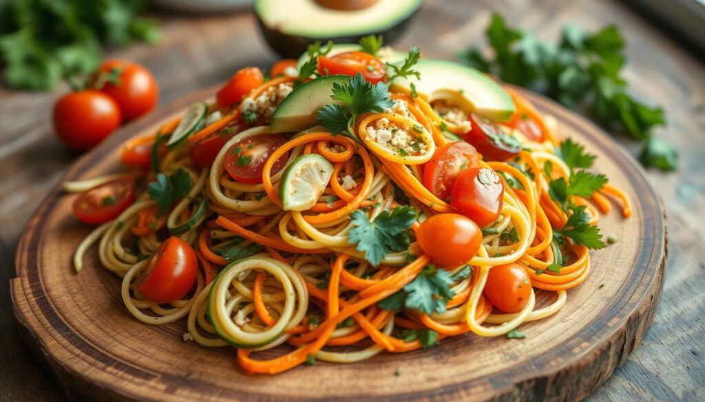 Bunter Nudelsalat mit Avocado