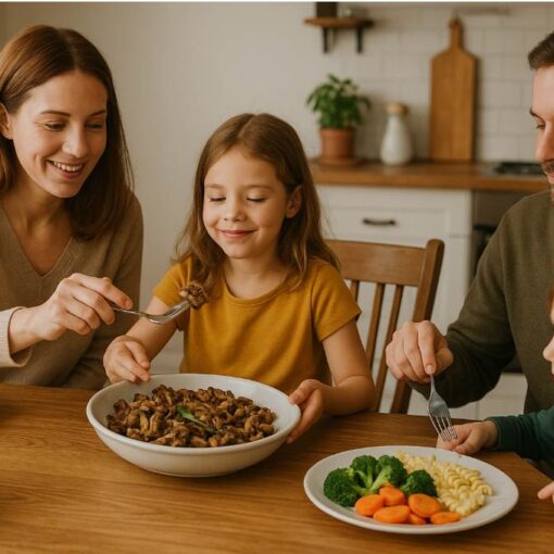 Saisonal essen mit der Familie