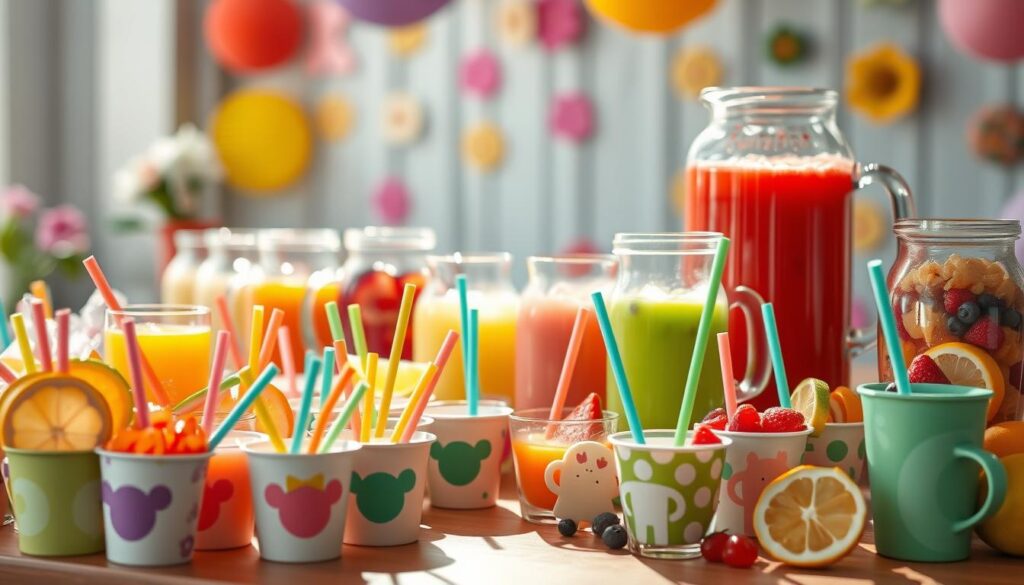 kinderfreundliches Partybuffet Getränkestation