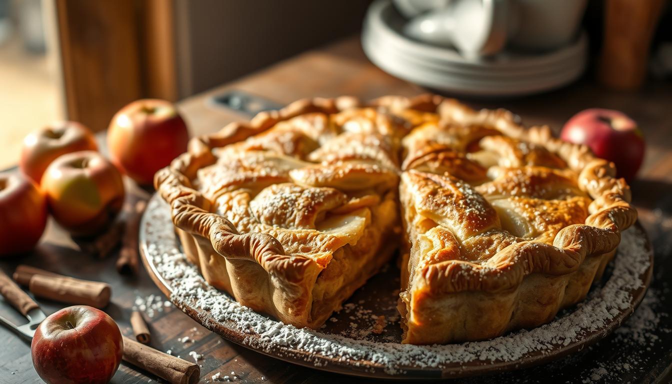 Apfelkuchen mit Hefeteig