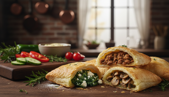 Blätterteigtaschen herzhaft