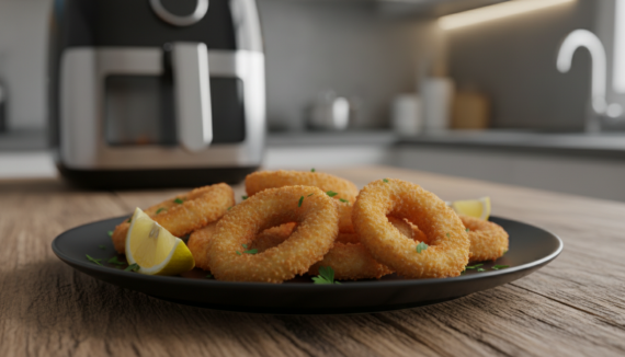 Tintenfischringe im Airfryer