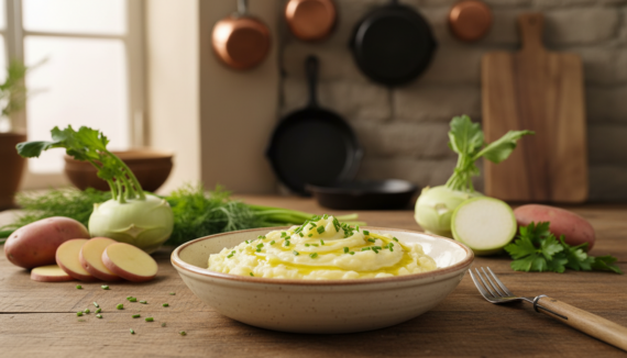 Kartoffel Kohlrabi Stampf