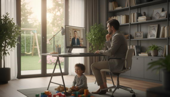 Kind gesund, Mutter krank, Vater arbeitet Beruf