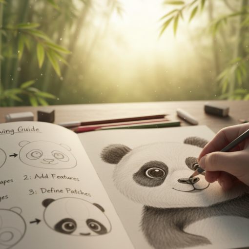 Panda malen leicht