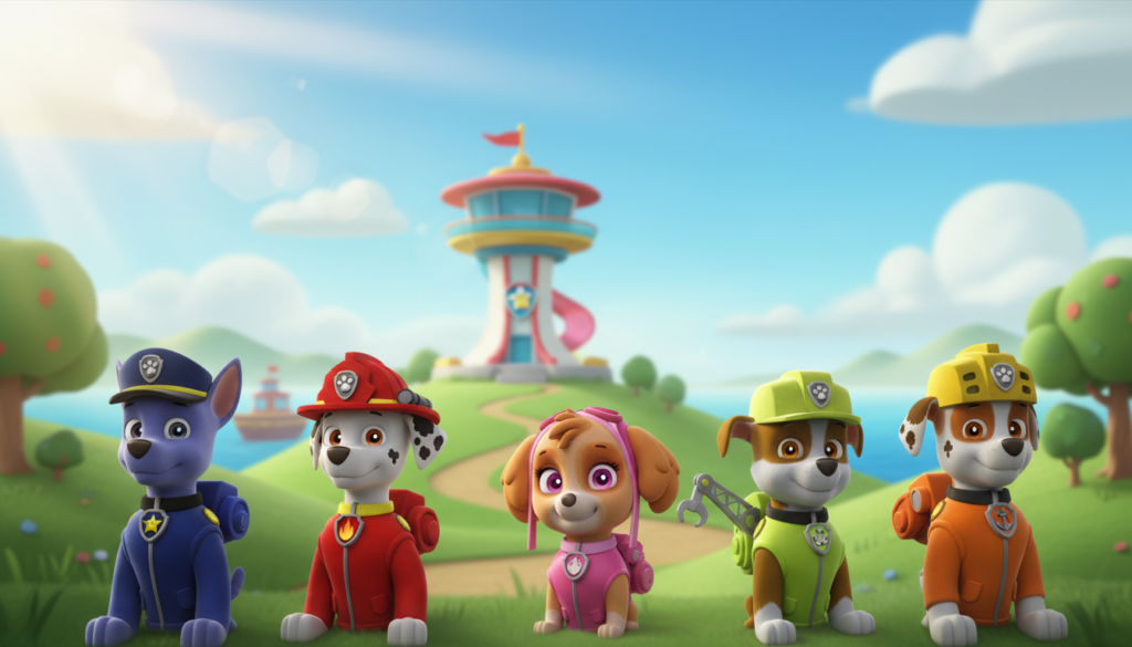 Uniformfarben und Symbolik Paw Patrol