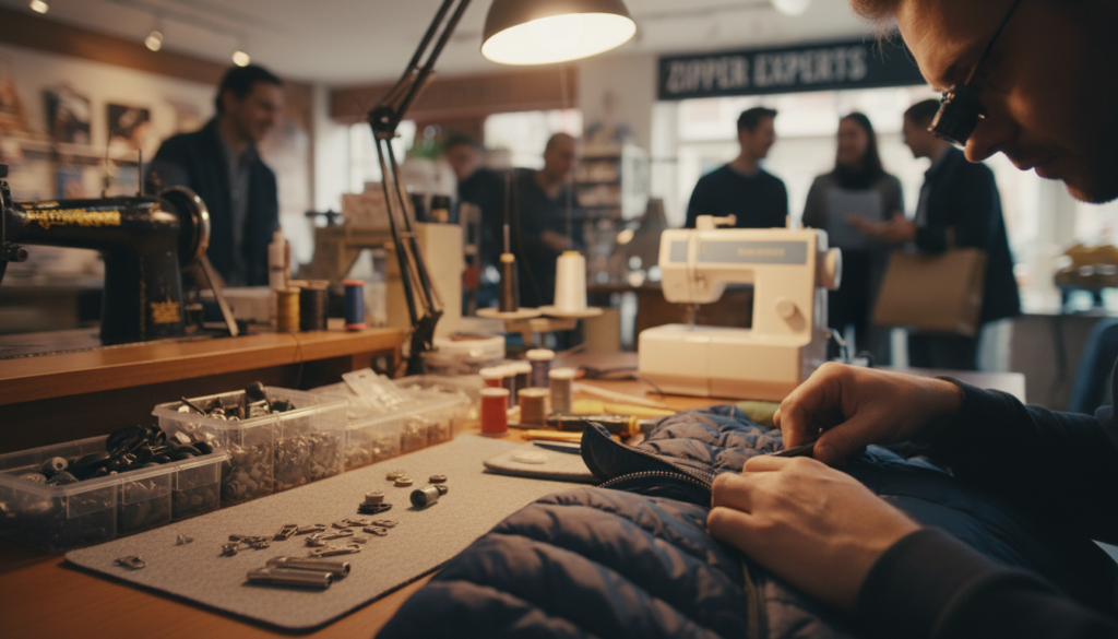 professioneller Reparaturservice Reißverschluss