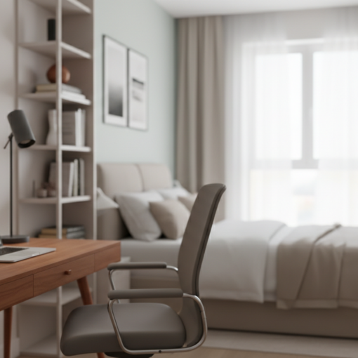 Arbeitsecke im Schlafzimmer