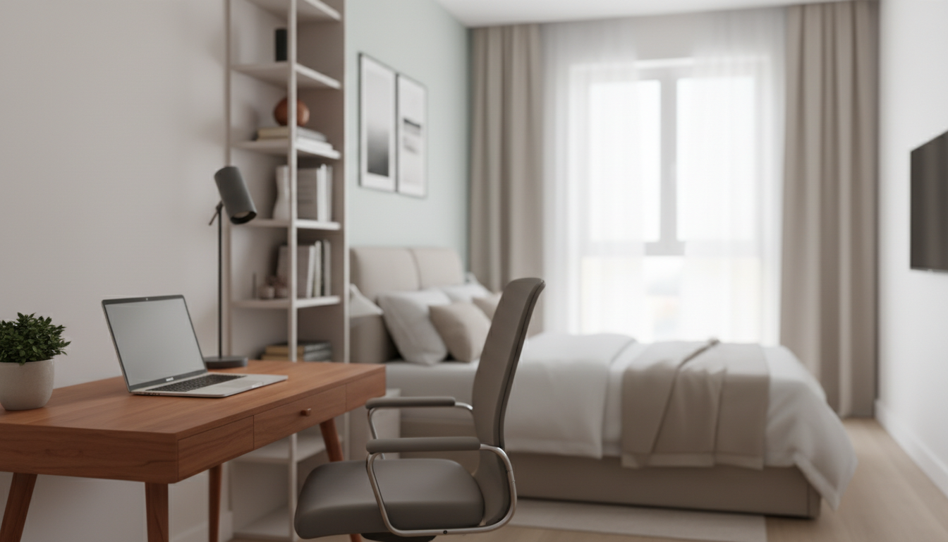 Arbeitsecke im Schlafzimmer