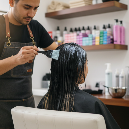 Schwarz gefärbte Haare entfärben