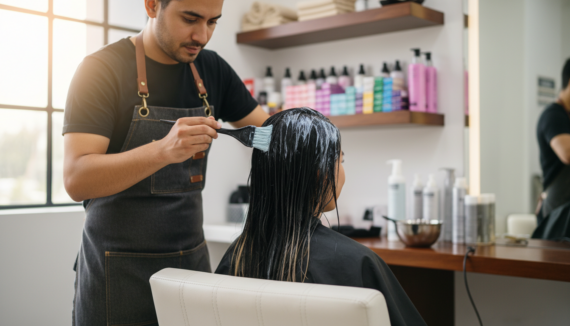 Schwarz gefärbte Haare entfärben