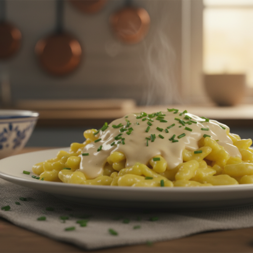 Spätzle mit Rahmsoße