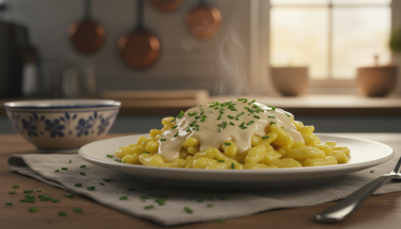 Spätzle mit Rahmsoße
