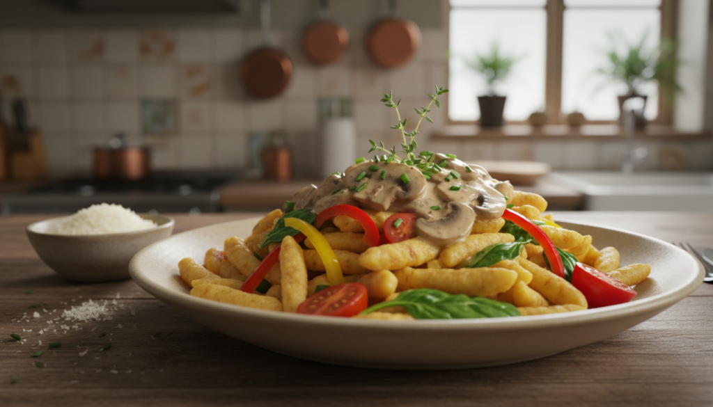 Vegetarische Spätzle Variation