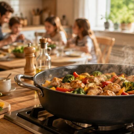 Welche Pfanne passt zu großen Familienportionen