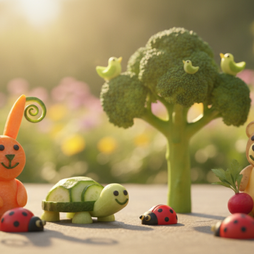 Gemüse Tiere Kindergarten Snack