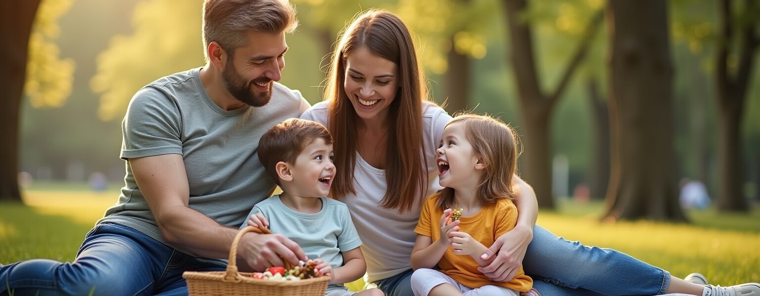 familienpicknick im park stressfrei-Titel