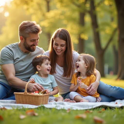 familienpicknick im park stressfrei-Titel