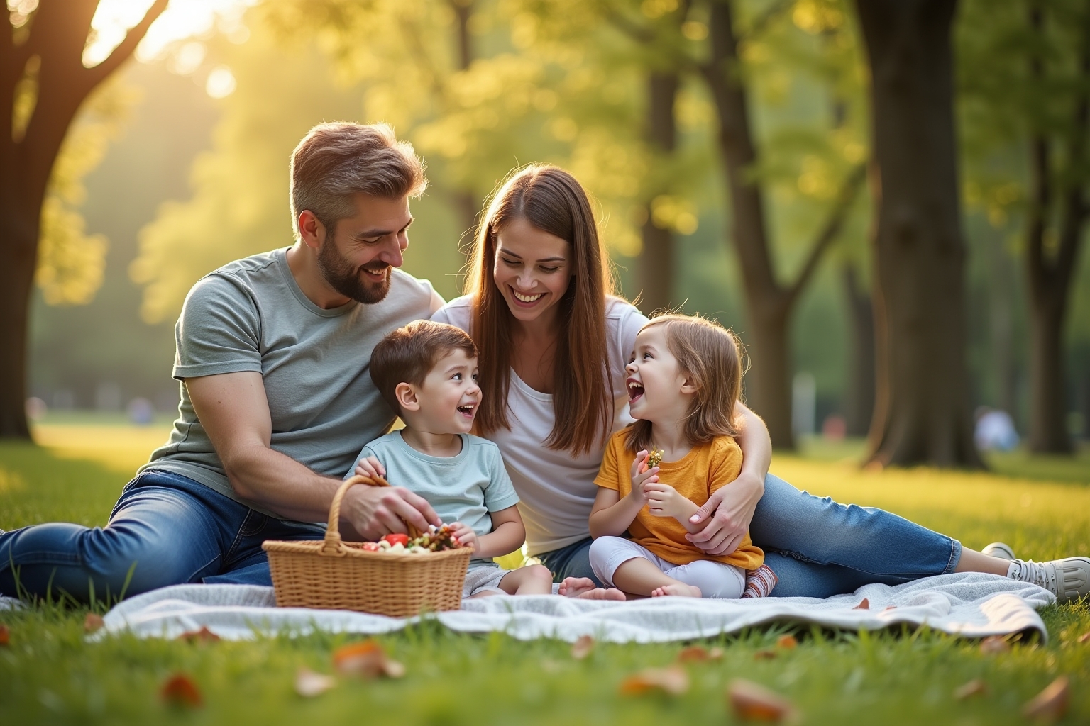 familienpicknick im park stressfrei-Titel